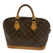 Pre-owned Brunt lerret Louis Vuitton Alma