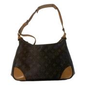 Pre-owned Brunt lerret Louis Vuitton Boulogne