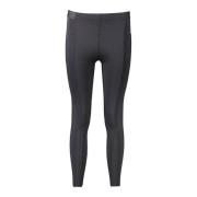 Sporty Svart Polyester Leggings med Glidelåslomme