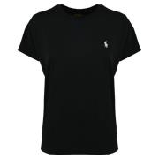 Logo T-skjorte for kvinner i svart