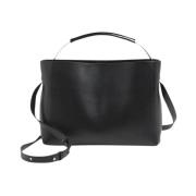 Sort Flattered Hedda Grande Handbag - Black Leather Vesker
