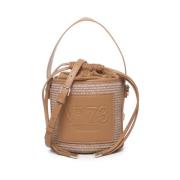 Natur Hvit Bucket Bag med Epleavfall