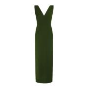 Sienna, lang grønn kjole