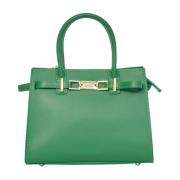 Grønn Lady Bag med Gull Detaljer