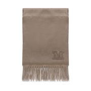 Brodert Monogram Beige Skjerf