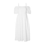 Hvit Selected Femme Slfanelli 3/4 Ankle Dress Kjoler
