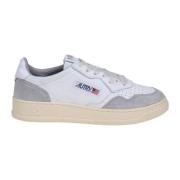 Hvit/grå Skinn Semsket Sneakers Ss24