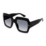 Oversized firkantede svarte solbriller