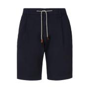 Blå Bomull Bermuda Shorts