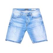 Lysblå Denim Bermuda Shorts