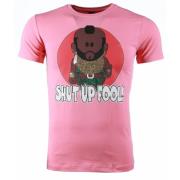 A-team Mr. T Shut Up Fool Print - T-skjorte Herre - 51076R