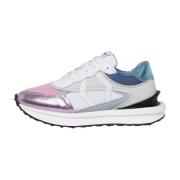 Blå og Rosa Lær Sneakers