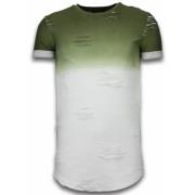 Flare Effekt Lang Passform To-Farget - Herre T-Skjorte - T09165Gr