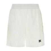 Hvite lin Bermuda shorts, Stilig oppgradering for menn