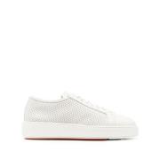 Hvite Skinn Casual Sneakers for Kvinner