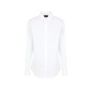 Klassisk Hvit T-skjorte med Lange Ermer