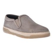 Loafer in taupe perforated nubuck