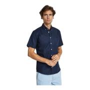 Navy Casual Modern Fit Kortermet Skjorte