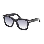 Sorte firkantede solbriller