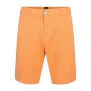 Oransje Slim-Fit Stretch-Bomull Chinos Shorts
