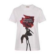 Shadow Rose Print Crew-neck T-shirt