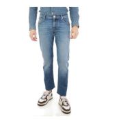 Slim-fit Trykt Logo Jeans