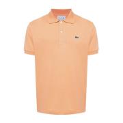 Oransje Polo Skjorte med Logo Appliqué
