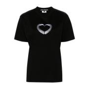 Svart Hjerte Grafisk T-skjorter og Polos