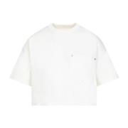 Hvit Bomull T-skjorte Ss24