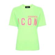Neon Green Icon Motif T-skjorter og Polos