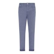 Blå Slim-fit Bomull Jeans
