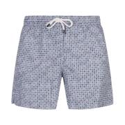 Blå Svømmeshorts Polka Dot Blomster