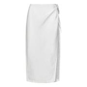 Nevis Linen Wrap Midi Skirt