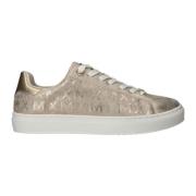 Metallisk Gull Sneakers med Mexx Print