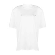 Hvit Bomull Jersey Logo T-skjorte