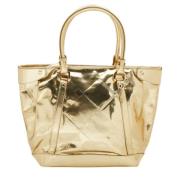 Pre-owned Metallisk skinn Burberry Tote