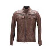 Pre-owned Leather outerwear