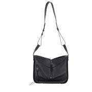 Leather shoulder-bags