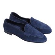 Blå Semskede Loafers