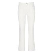 Hvite bomulls bukser med beltehemper
