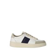 Hvite Skinn Sneakers for Menn