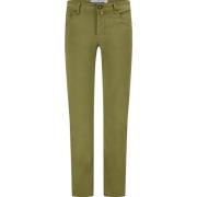 Slim Grønn Oliven Stretch Bomull Jeans