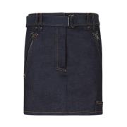 Mørk Indigo Denim Skjørt