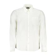 Hvit Bomullsskjorte Regular Fit