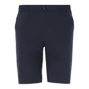 Blå Bermuda Shorts Elastisk Midje Lommer