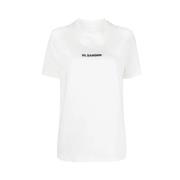Hvit/Svart Logo Plus T-Skjorte