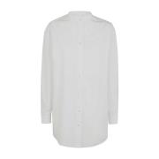 Optisk Hvit Fitted Skjorte