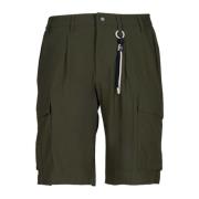 Grønn Stretch Bermuda Shorts med Belte