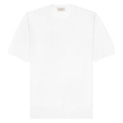 Lin Bomull Hvit T-skjorte