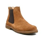 Mørk Khaki Semsket Chelsea Boot